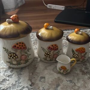 Sears Yellow and Orange Food Storage Canister Set